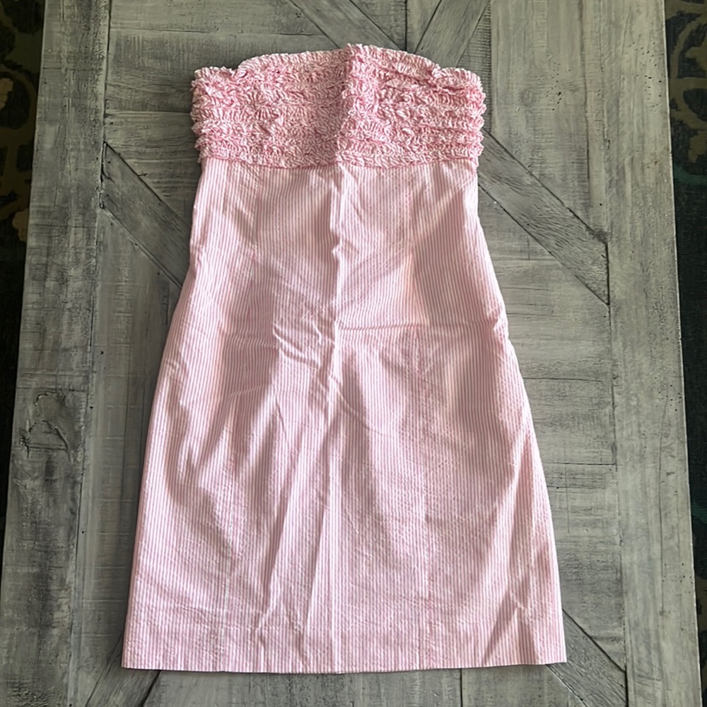 Pink seer sucker Lilly Pulitzer dress
